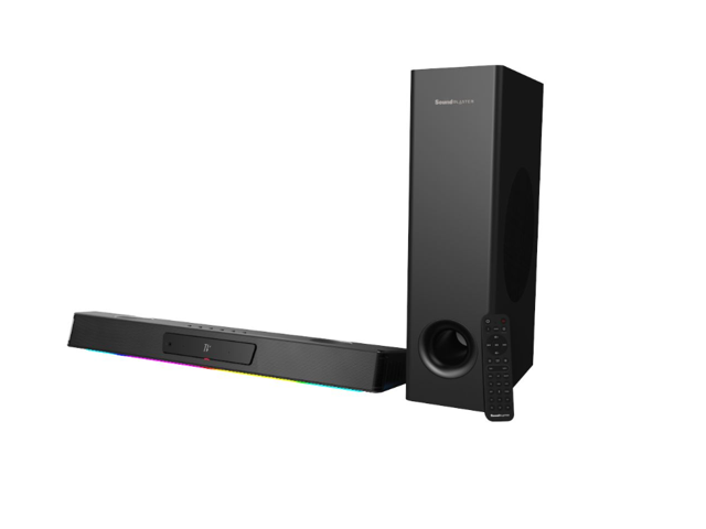 Creative Sound Blaster Katana V2X 5.1 Multi-Channel Gaming Soundbar with Compact Subwoofer, 180W Peak Power, ft Tri-Amplified 5-Driver Design, Super X-Fi Technology, and RGB Lighting