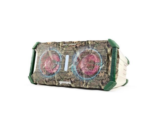 Gemini Soundsplash Portable Waterproof Wireless Bluetooth Speaker W/ Multi-Colored LED Light Show - Mossy Oak
