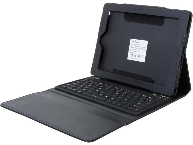 Seal Shield Silver Blue Glow Wireless Keyboard with Luxury Case for iPad