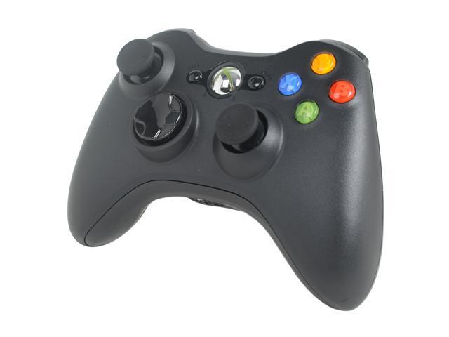 Microsoft Xbox 360 Black Wireless Controller w/Play & Charge Kit ...