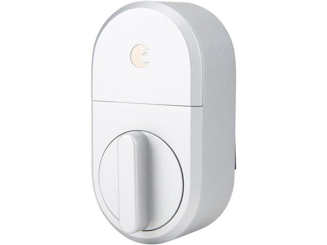 August Smart Lock, 3rd Gen Technology - Silver, Works with Alexa and Google Assistant