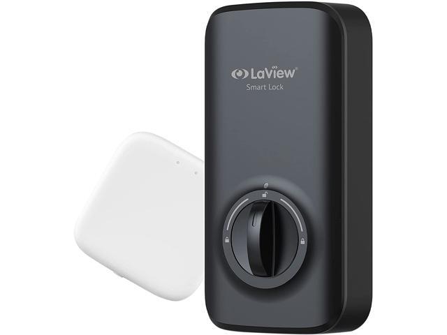 LaView Smart Door Lock,Enabled Connect WiFi & Bluetooth and Achive Wireless & Keyless Entry Door Lock, Compatible with Alexa, Fits Your Existing Deadbolt