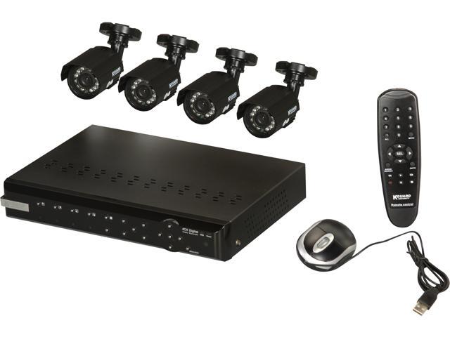 KGuard CA104.V2-C02 4 Ch DVR + 4 CMOS, 420 TVL, Bullet Cameras ...