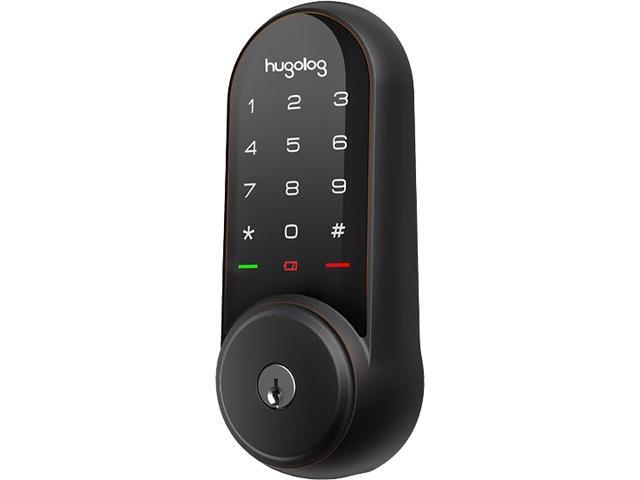 Hugolog HU03-ORB-DB6 Smart Lock Dead Bolt w/ Key Cylinder - Oil Rubbed Bronze - With LaView Wireless DB6 Doorbell Camera
