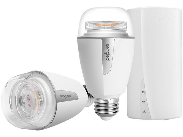 Sengled K-Z01-1H-2A19NAE26W Element Plus - Starter Kit (2 A19 Bulbs + Hub) - 60W Equivalent Tunable White (2700-6500K) Smart LED Light Bulbs, Zigbee, Works with Alexa, Google Assistant and SmartThings