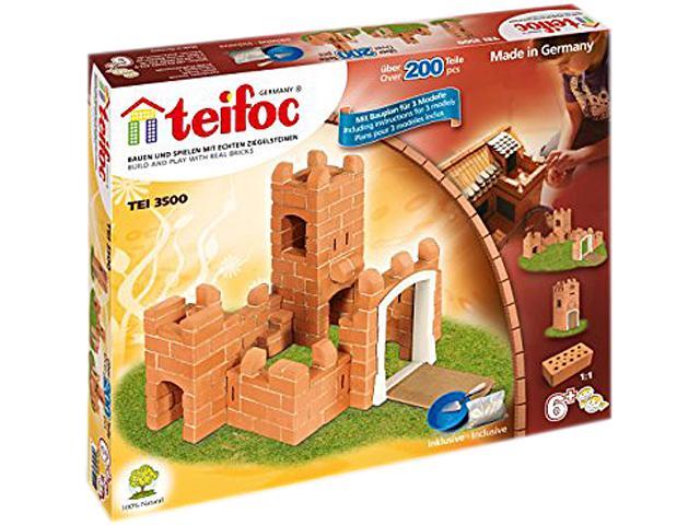 Teifoc 3500 Medium Castle Brick Construction Set - 200 Pcs.