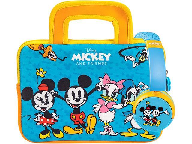Pebble Gear PG916748M Mickey and Friends 8" Carry Bag & Headphone Bundle