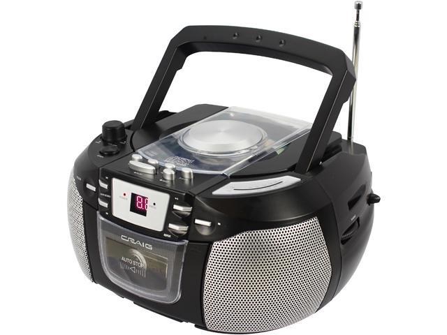 Craig Electronics CD Boombox with AM/FM Radio And Cassette Player ...