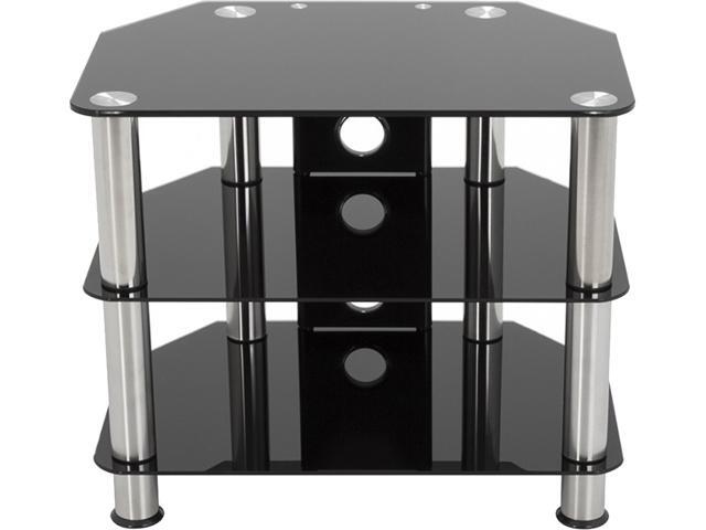 Avf Sdc600cm A Up To 32 Chrome Effect Black Glass Classic Avf Sdc600cm A Up To 32 Chrome Effect Black Glass Classic Corner Tv Stand With Cable Mangement