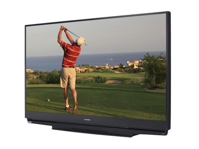 Mitsubishi Electric 73 1080p Rear Projection Hdtv Newegg Mitsubishi Electric Wd73733 73 16 9 Black Dlp Technology 1080p Rear Projection Hdtv