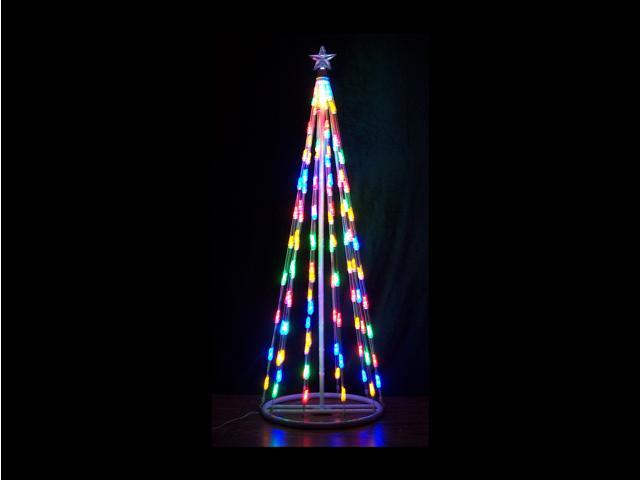 HomeBrite 61345 6 ft.Outdoor Color LED cone tree for Christmas and ...