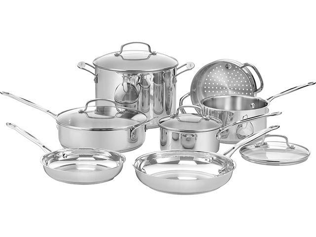 Cuisinart 77-11G 11-Piece Chef's Classic Cookware Set, Stainless Steel