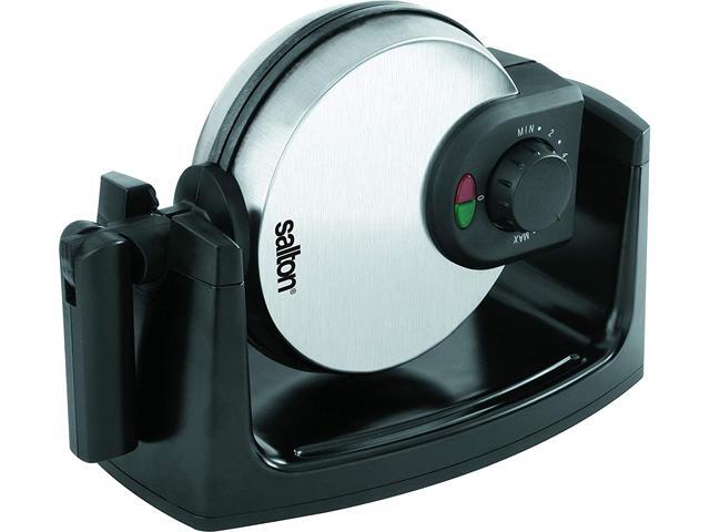 salton WM1082 Black Stainless Rotary Waffle Maker
