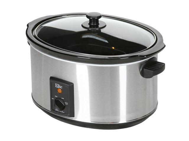 Maxi-Matic MST-800V Elite Gourmet 8.5-Quart Stainless Steel Slow Cooker - Newegg.com