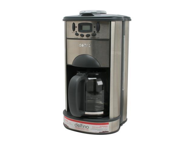 Stainless Steel Coffee Maker With Grinder delfino dlfc 378 stainless steel stainless steel programmable coffee maker grinder combo