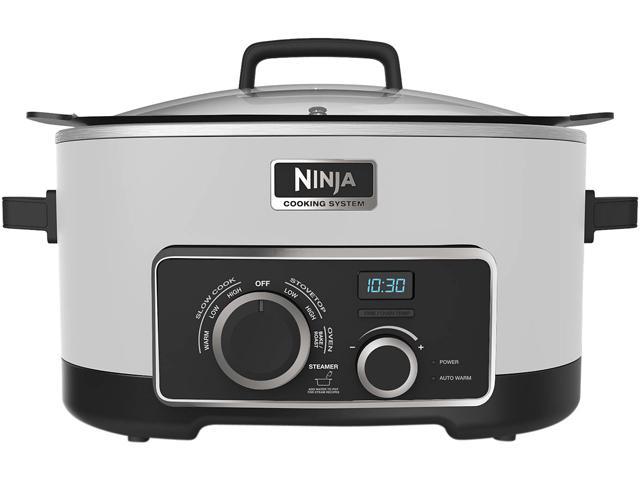 Oven Steam and Slow Cooker Options 6-Quart Nonstick Pot MC950Z and Steaming//Roasting Rack Black Ninja Multi-Cooker with 4-in-1 Stove Top