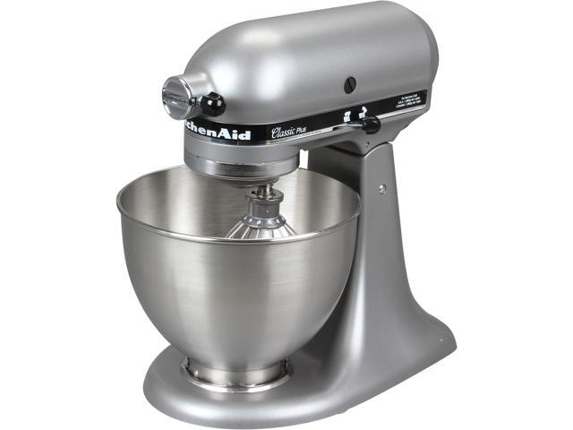 Kitchenaid Ksm75sl Classic Plus Series 4 5 Quart Tilt Head Stand Mixer Silver Newegg Com