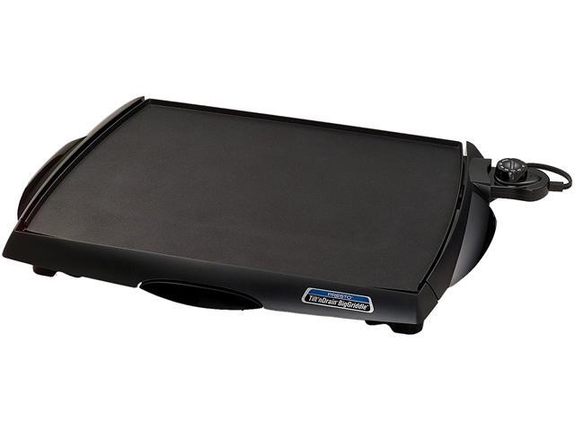 PRESTO 07046 Tilt'nDrain BigGriddle Cool Touch Griddle, Black