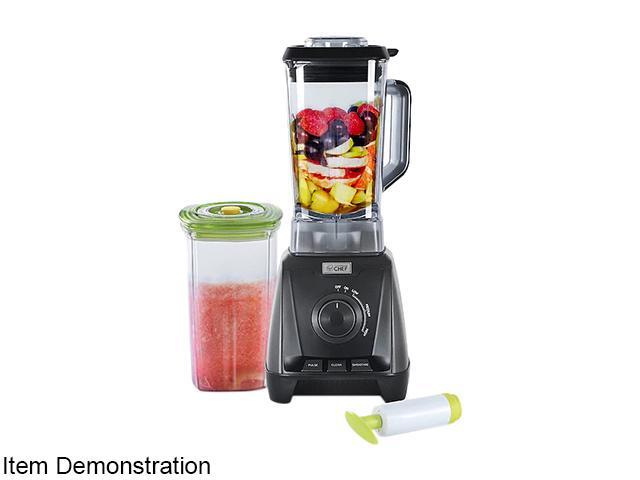 Commercial Chef CHB50MB Black 1.59 quart Jar Size Blender - 1200 W - 1.59 quart - 6 Blades - 4.94 ft - 120 V AC - Stainless Steel, Steel - Black, Brushed Steel