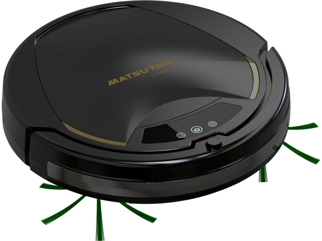 MATSUYAN VESTA G Robot Vacuum and Air Purifier 2 in 1, Super-Thin, 1831Pa Super-Strong Suction, Quiet, Self-Charging Robotic Vacuum Cleaner, Cleans Hard Floors to Medium-Pile Carpets, Black