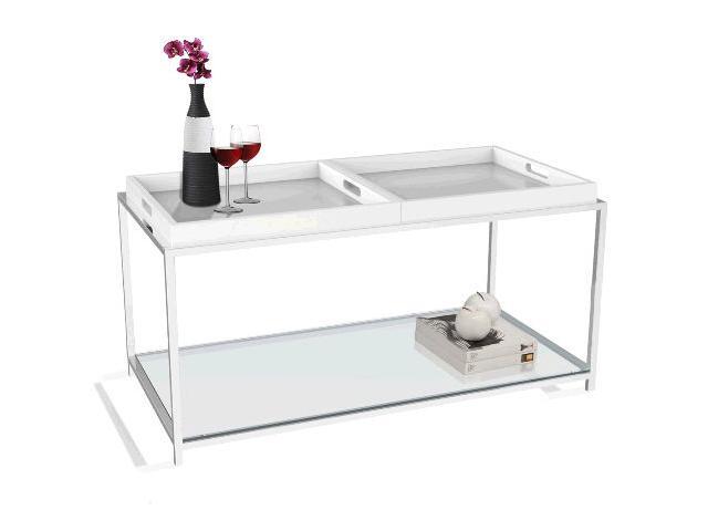 Convenience Concepts 131382w Palm Beach Coffee Table White Convenience Concepts 131382w Palm Beach Coffee Table White