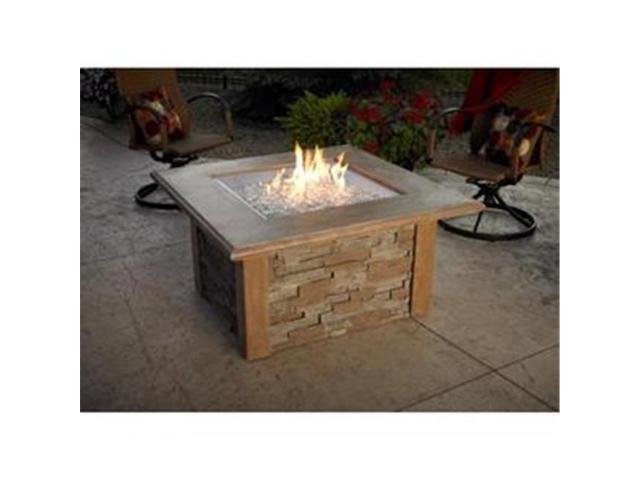 Outdoor Greatroom Company Sierra 2424 M K Firepit Table With Outdoor Greatroom Company Sierra 2424 M K Firepit Table With Ledgestone And Supercast Top In Mocha Finish Cf2424 24 X