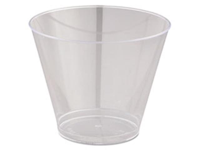 WNA Comet Smooth Wall Tumblers 9oz Clear Squat 25/Pack 20 Packs/Carton T9S