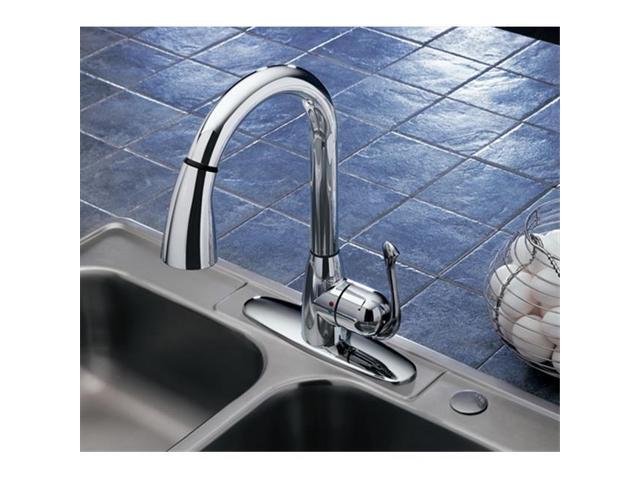 Riverstone Industries Cleanflo M 817c Bell Pull Down Kitchen Faucet Chrome Newegg Ca