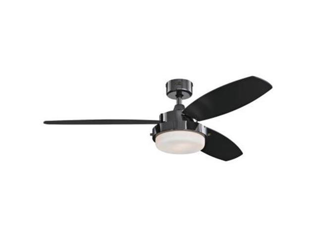 Westinghouse Lighting 7205300 52 In Indoor Ceiling Fan With Led Light Kit With Gun Metal Finish With Reversible Black