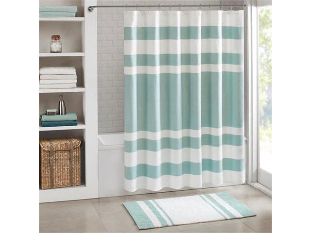 Madison Park Mp70 4976 72 X 96 In Spa Waffle Shower Curtain With 3m Treatment Aqua Newegg Com