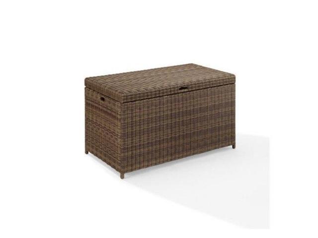 Crosley Co7305 Wb Bradenton Wicker Patio Storage Bin In Crosley Co7305 Wb Bradenton Wicker Patio Storage Bin In Weathered Brown
