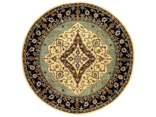 Due Process Le Trading Tufted Mohtesham Covered Field Beige Black Round Area Rug 10 X Ft Newegg