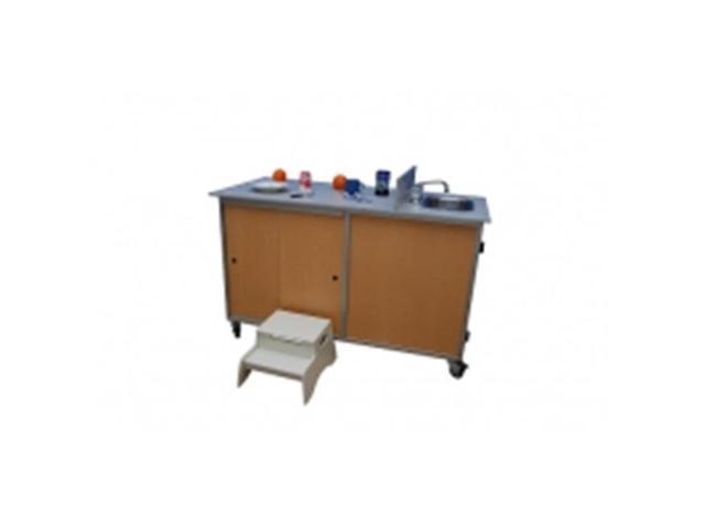 Monsam Fpc 001 Food Preparation Cart With Portable Self Contained Sink Maple Newegg Com