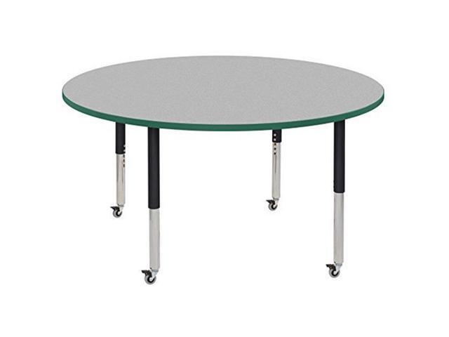 Early Childhood Resources Elr 14124 Ggnbk Sl 60 In Round Everyday T Mold Adjule Super Leg Activity Table Grey Green Black Newegg Com