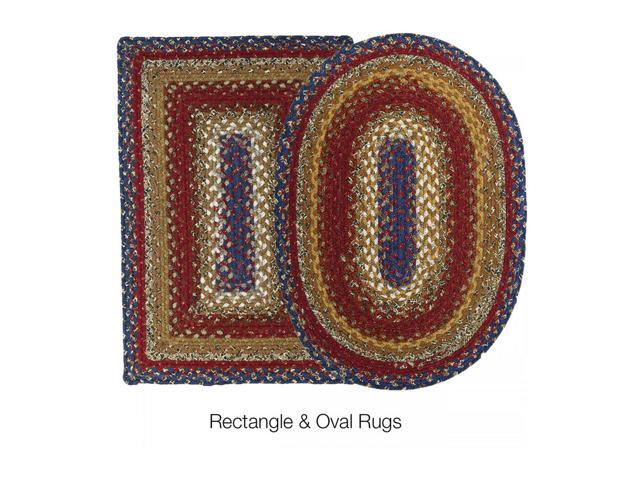 Home E Décor Cotton Braided Rugs Oval Log Cabin Step 20 X30 Newegg
