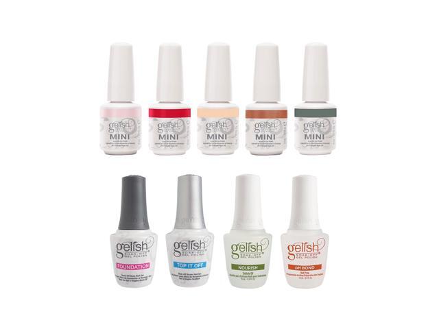 Gelish Fantastic Four Gel Polish Kit With 5 Mini Nail Gelish Fantastic Four Gel Polish Kit With 5 Mini Nail Bottles Set