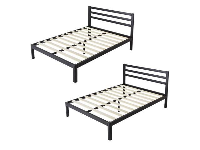Intellibase Wooden Platform Bed Frame W Headboard Twin 2 Pack Intellibase Wooden Platform Bed Frame W Headboard Twin 2 Pack