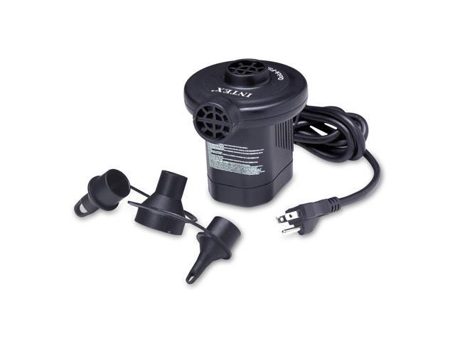 Intex 66619e 120 Volt Quick Fill Ac Electric Air Pump With 3 Nozzles Intex 66619e 120 Volt Quick Fill Ac Electric Air Pump With 3 Nozzles Black