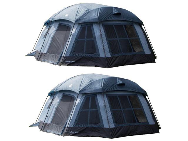 Tahoe Gear Ozark 16 Person 3 Season Large Family Cabin Tent Blue