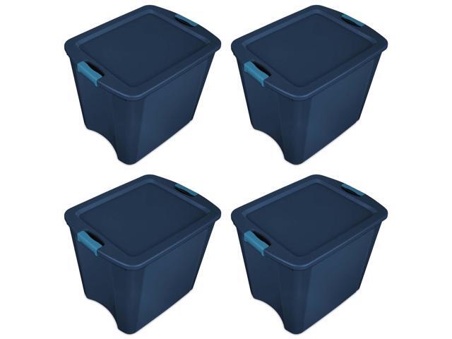 Sterilite 26 Gallon Latch And Carry Storage Tote True Blue 4 Pack Sterilite 26 Gallon Latch And Carry Storage Tote True Blue 4 Pack 14487404