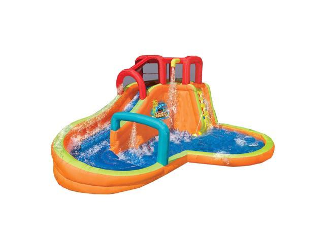 banzai inflatable outdoor lazy river adventure water park slide & pool