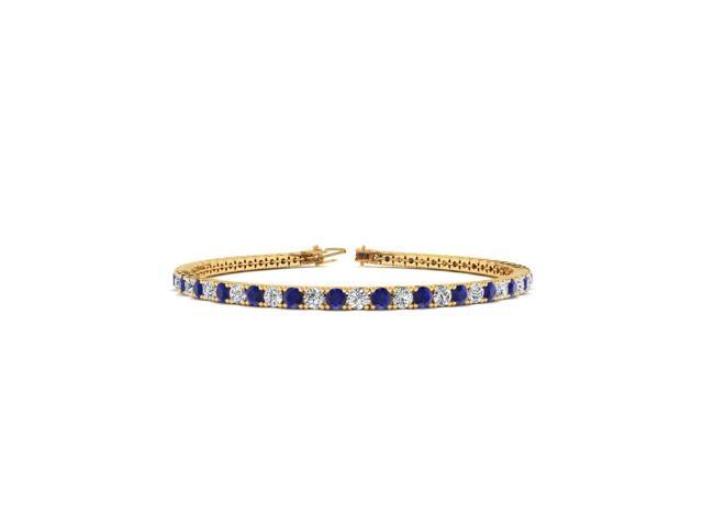 6 Inch 4 Carat Shire And Diamond Tennis Bracelet In 14k Yellow 6 Inch 4 Carat Shire And Diamond Tennis Bracelet In 14k Yellow Gold