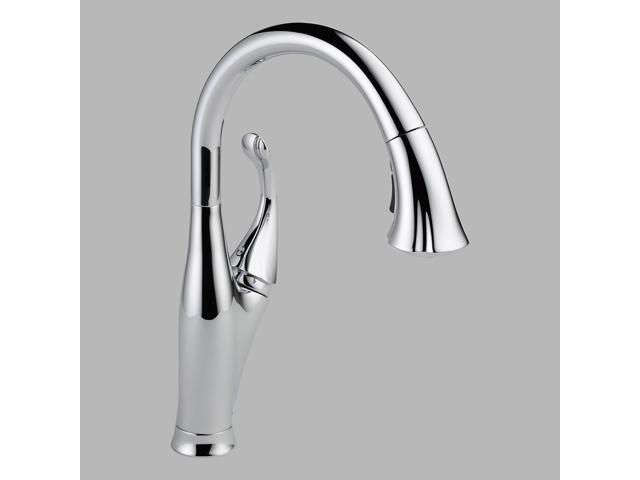 Delta 9192 Dst Addison Chrome Single Handle Pull Down Kitchen Faucet Newegg Com
