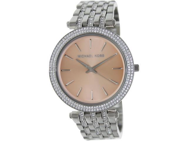 Michael Kors Darci Rose-Gold-tone Dial Steel Crystal Ladies Watch ...