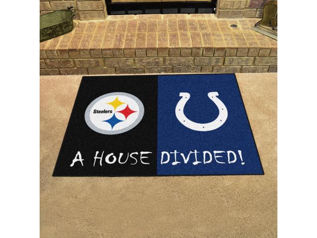 Nfl House Divided Steelers Colts House Divided Non Skid Mat