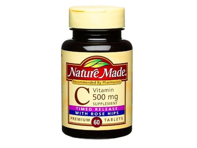 Nature Made Time Release Vitamin C With Rose Hips 500 Mg 60 Tablets
