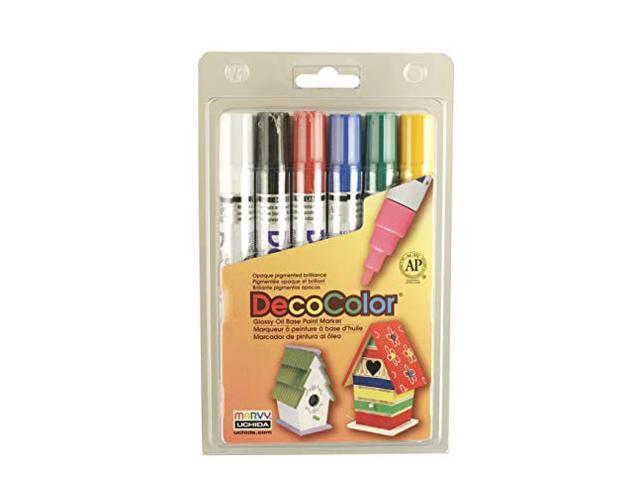 Marvy Paint Marker, Broad Point, Primary, 6/St, Assorted (UCH3006A)