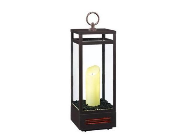 Duraflame 10ilh120 01 29 Portable Led Electric Flameless Candle Lantern With Infrared Quartz Heater For Indoor Use Bronze Newegg Com