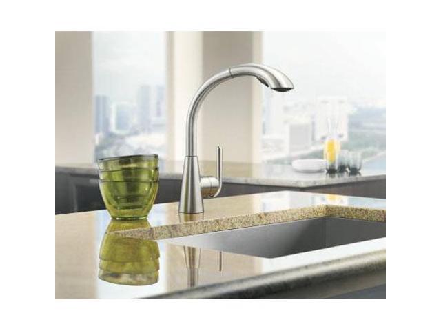 Moen S71709csl Ascent 1 Handle High Arc Pullout Kitchen Faucet Classic Stainless Newegg Com