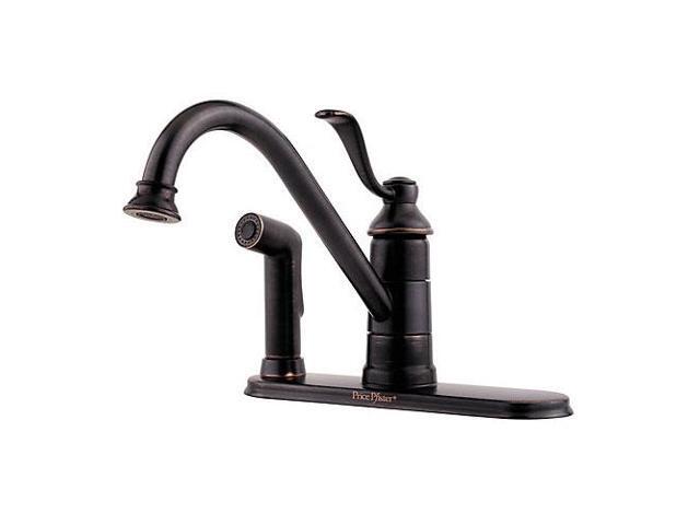Pfister Gt34 3py0 Portland One Handle Kitchen Faucet Tuscan Bronze Newegg Com